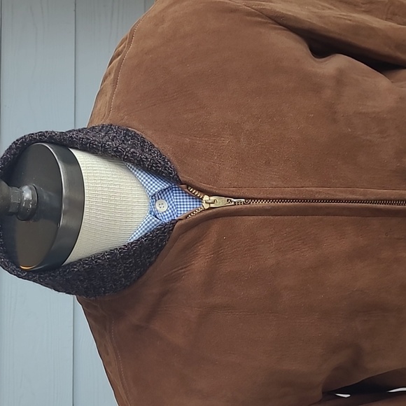 MCGREGOR Suede Scotchguard‎ Leather Mens Large Full Zip Jacket 50s 60s VTG RARE - Picture 2 of 11